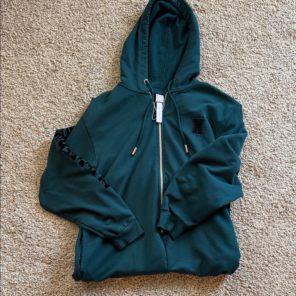 Savage X Fenty  Showgirl Hunter Gr Hooded onesie Rose Gold Size L